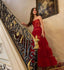 A-Line Stunning Red Prom Dress Long Prom Gown