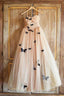 A-Line Sweetheart 3D Butterfly Appliques Prom Dress Long Formal Gown
