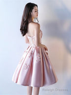 A Line Sweetheart Applique Short Homecoming Dress ,Gorgeous Evening Homecoming Dress,Girl Dress