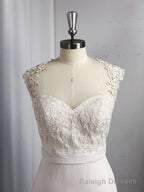 A-line Sweetheart Appliques Lace Floor-Length Chiffon Dress