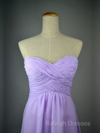 A-Line Sweetheart Neck Backless Lilac Long Prom Dresses Lilac Long Bridesmaid Dresses