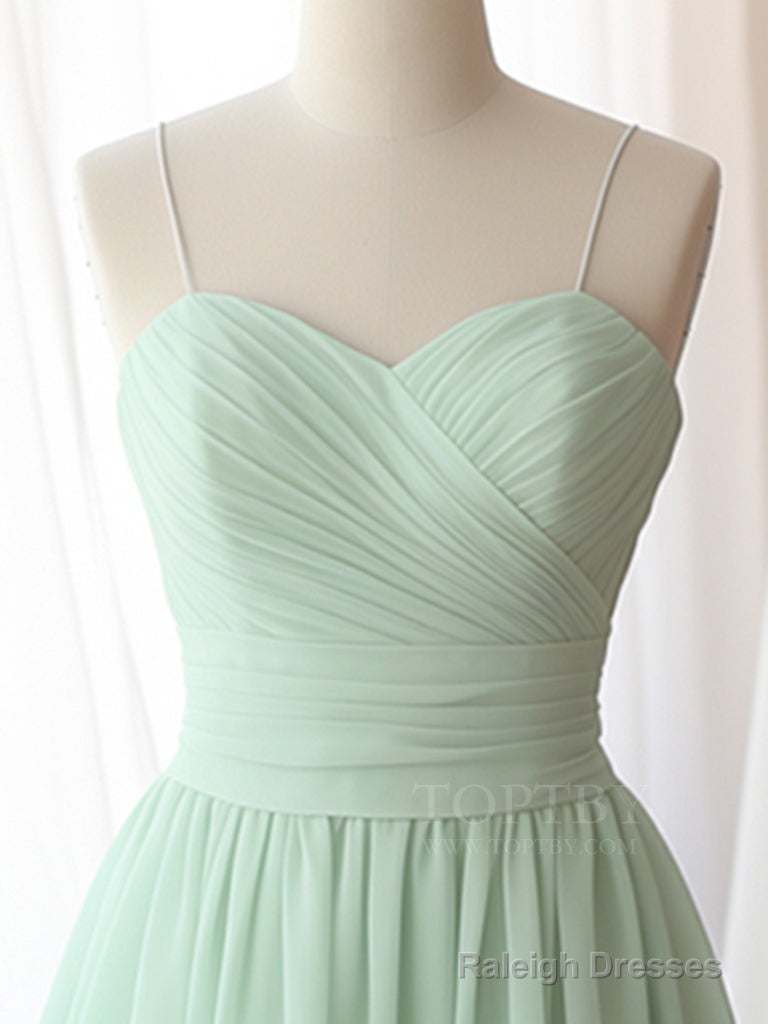 A-Line Sweetheart Neck Chiffon Green Short Prom Dresses Green Homecoming Dresses