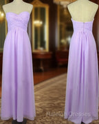 A Line Sweetheart Neck Backless Lilac Long Prom Dress, Lilac Long Bridesmaid Dress