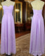 A Line Sweetheart Neck Backless Lilac Long Prom Dress, Lilac Long Bridesmaid Dress