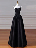 A-Line Sweetheart Neck Satin Burgundy Long Formal Prom Dress, Burgundy Long Formal Dress