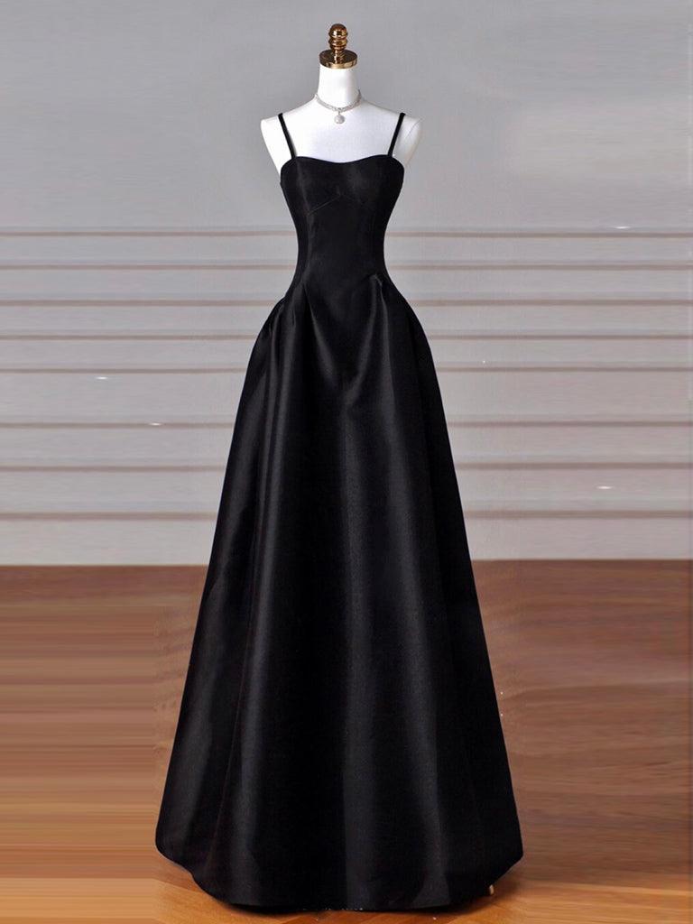 A-Line Sweetheart Neck Satin Burgundy Long Formal Prom Dress, Burgundy Long Formal Dress