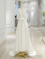 A-Line Sweetheart Neck Satin Ivory Long Prom Dress, Ivory Long Formal Dress