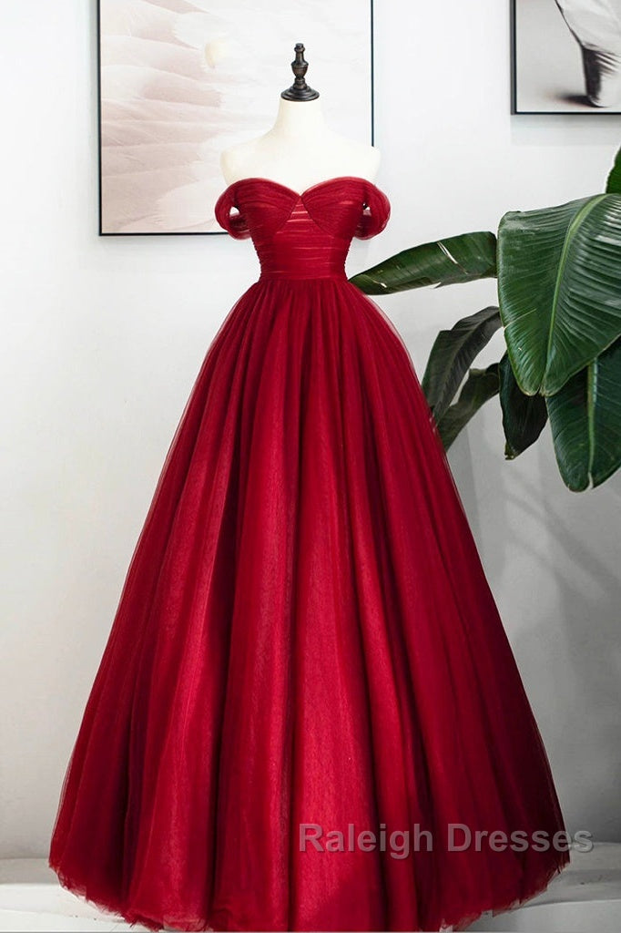 A-Line Sweetheart Neck Tulle Blue Long Prom Dress, Blue Long Formal Dress Secondary image