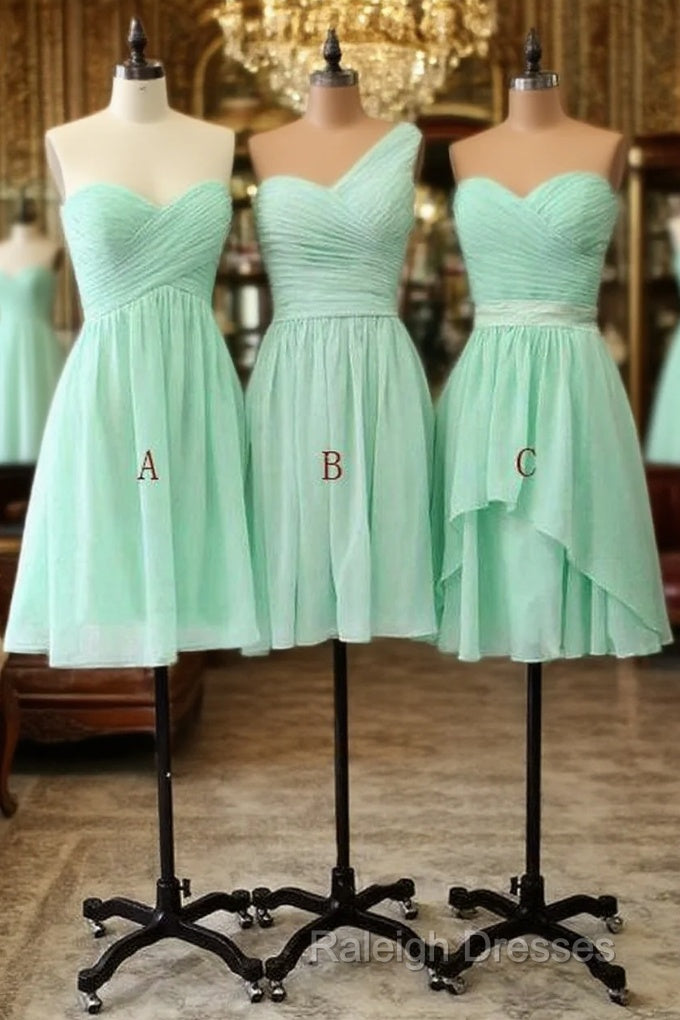 A-Line Sweetheart One-Shoulder Chiffon Bridesmaid Dresses Main image