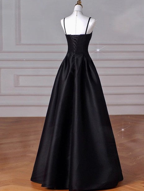 A-Line Sweetheart ??Prom Dresses For Birthday&Graduation-Burgundy Satin Long Prom Dresses