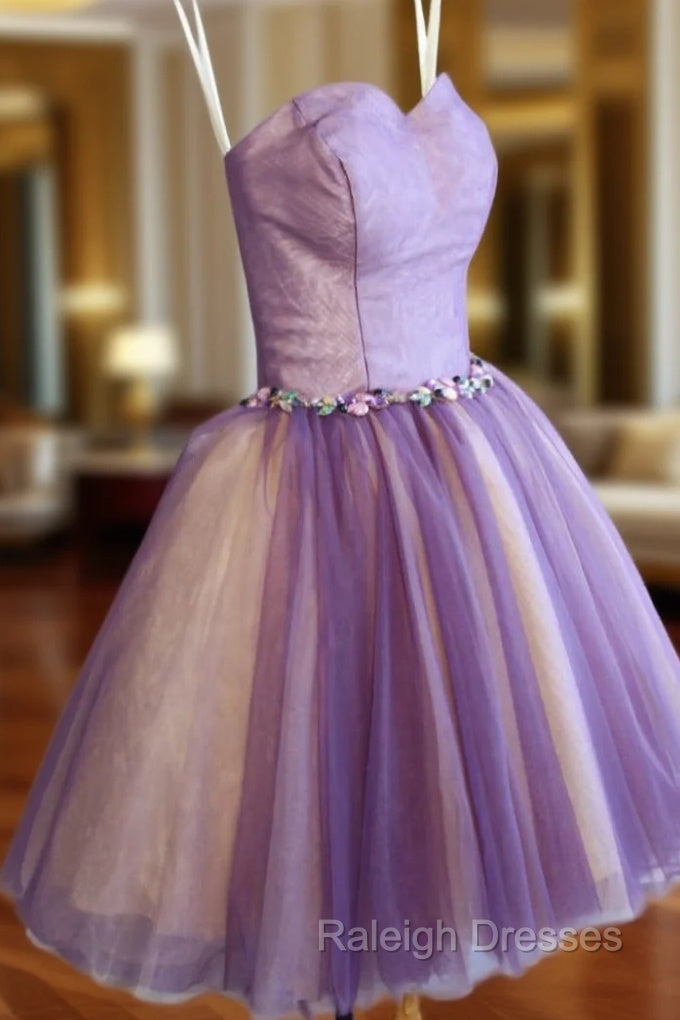 A-line Sweetheart Short Mini Tulle Short Prom Dress short homecoming dresses Main image