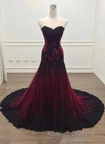 A-Line Sweetheart Tulle Lace Floor Length Wedding Dress