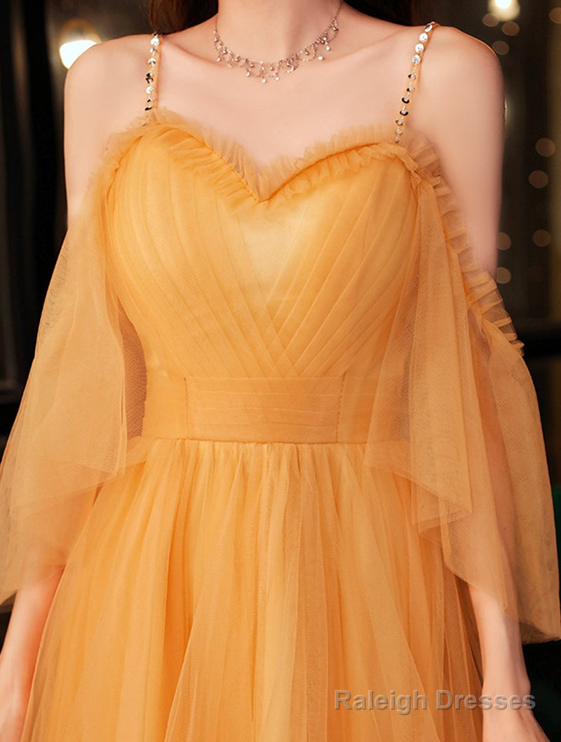 A-Line Tulle Beaded Straps Sweetheart Prom Dresses Tulle Short Homecoming Dresses