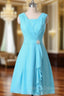 A Line V Neck Chiffon Bridesmaid Dress Ruched Short Chiffon Dress