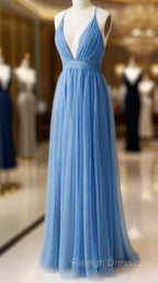 A-Line V Neck Chiffon Prom Dress Long Prom Dress Bridesmaid Dress