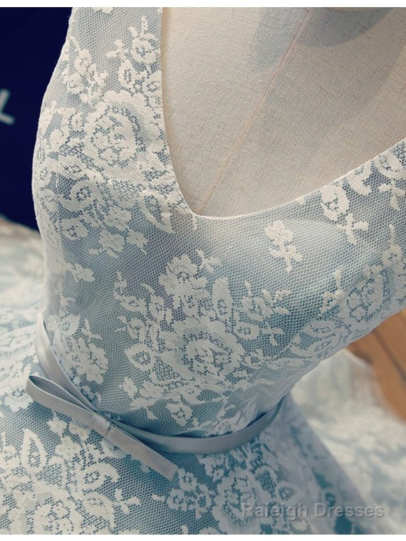 A-Line V Neck Short Lace Prom Dress Homecoming Graduation Dress Short Lace Bridesmaid Dress