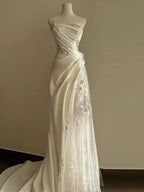 A-Line White Birthday Prom Dresses Lace Wedding Dresses
