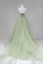 A-Shaped Tight Fitting Corset With Sage Green Chiffon On The Back Long Adult Dress Sage Prom Dress