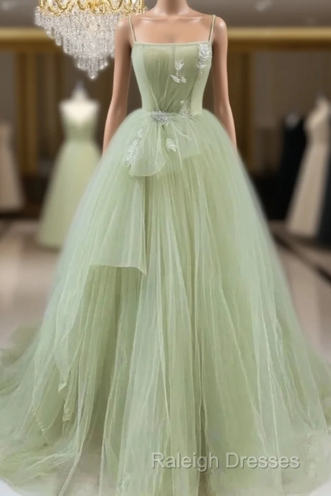A-Shaped Tight Fitting Corset With Sage Green Chiffon On The Back Long Adult Dress Sage Prom Dress Main image