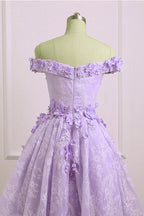 Adorable Lace Light Purple High Low Homecoming Dresses Cute Sweetheart Prom Dresses