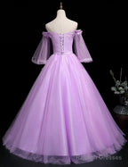 Adorable Lavender Sweet 16 Gown, Off Shoulder Party Dress