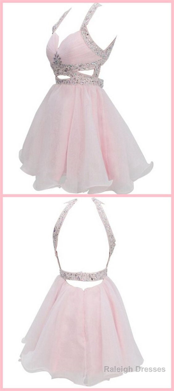 Adorable Pink Sequins Short Party Dress, Lovely Junior Prom Dresses Secondary image