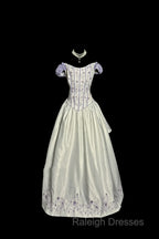 Aesthetic Ball Gown Off The Shoulder White Prom Dress Ruffle Long Party Dress