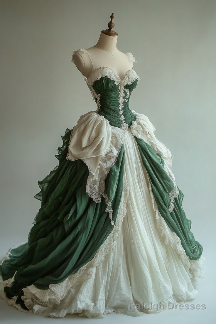 Aesthetic Ball Gown Straps Tulle Party Dress Long Prom Dress Lace Evening Dresses Secondary image