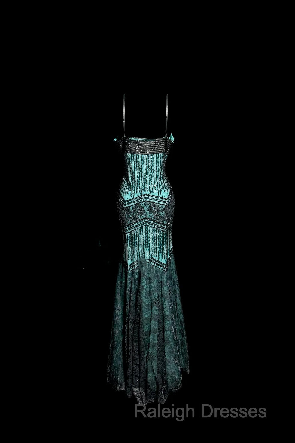 Aesthetic Mermaid Spaghetti Straps Green Prom Dress Long Party Dress Secondary image