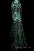 Aesthetic Mermaid Spaghetti Straps Green Prom Dress Long Party Dress