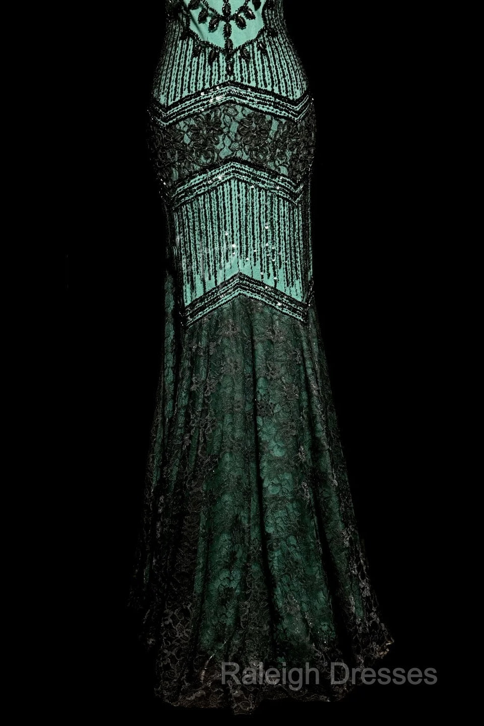 Aesthetic Mermaid Spaghetti Straps Green Prom Dresses Long Prom Dresses