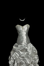 Aesthetic Mermaid Sweetheart Neckline Gray Taffeta Prom Dress Ruffle Long Party Dress