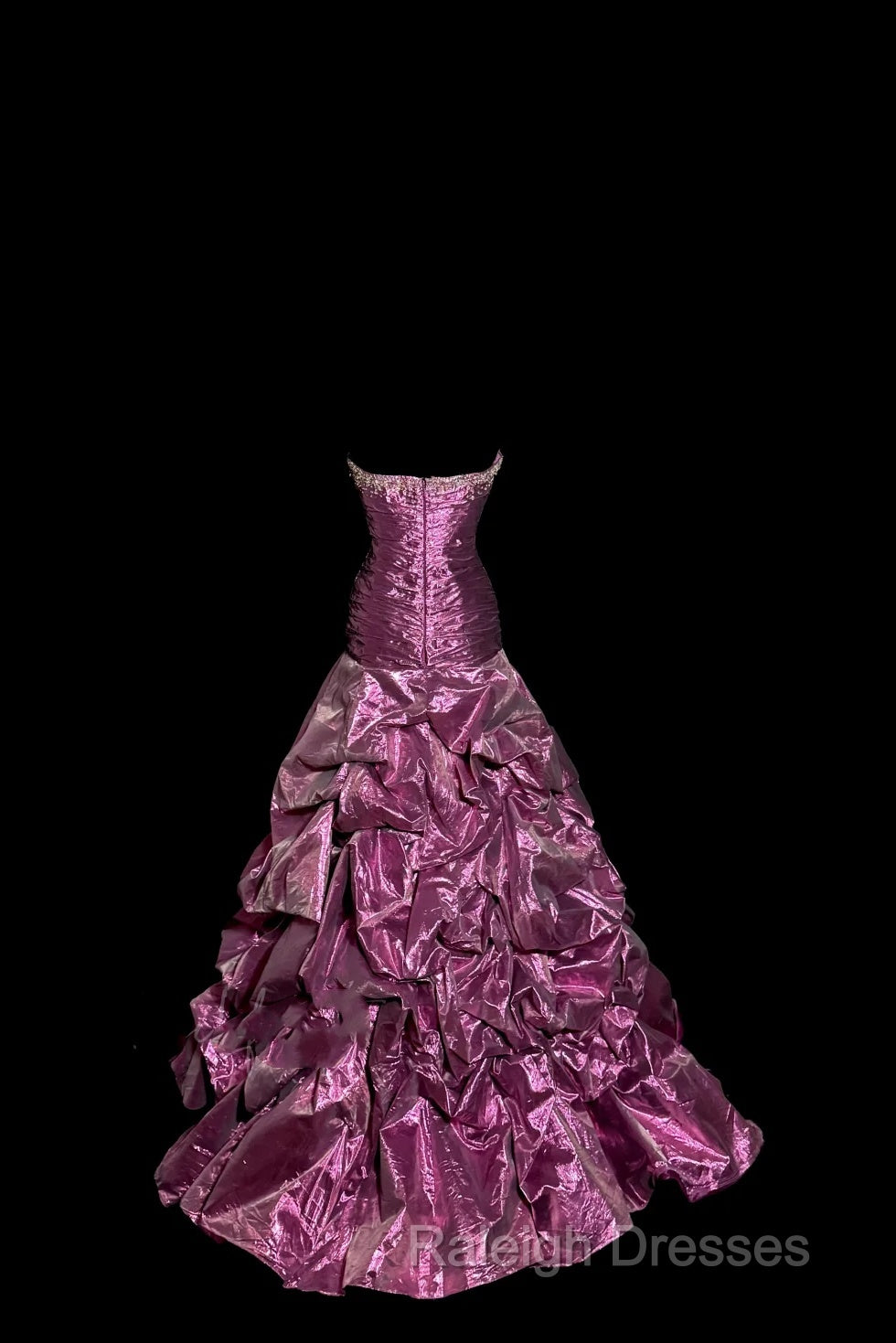 Aesthetic Mermaid Sweetheart Neckline Taffeta Prom Dress Ruffle Long Party Dress Secondary image