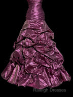Aesthetic Mermaid Sweetheart Neckline Taffeta Prom Dresses Ruffle Long Prom Dresses