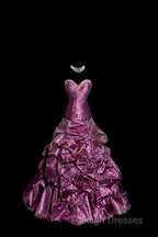 Aesthetic Mermaid Sweetheart Neckline Taffeta Prom Dresses Ruffle Long Prom Dresses