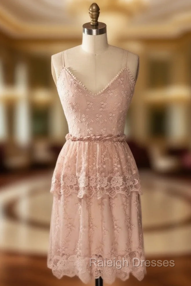 Amazing Backless Homecoming Dresses Spaghetti Straps Homecoming Dresses