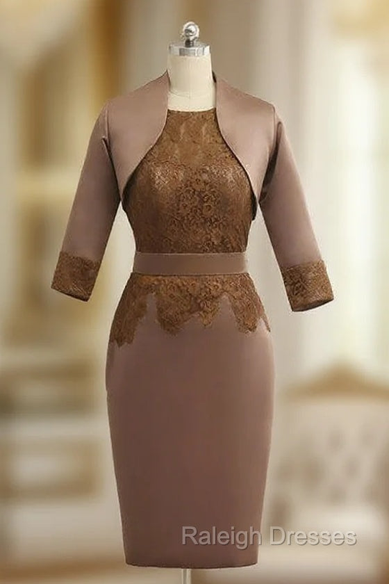 Amazing Brown Mother Of The Bride Dresses Sheath With Jacket