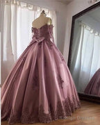 Amazing Lace Embroidery Long Sleeves Prom Dress Off Shoulder