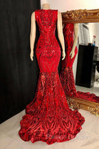 Amazing Sequins Mermaid Prom Dress Sleeveless V Neck Online