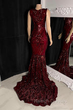 Amazing Sequins Mermaid Prom Dress Sleeveless V Neck Online