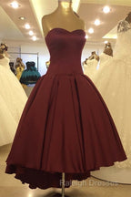 Asymmetric Prom Dresses Satin Sweetheart