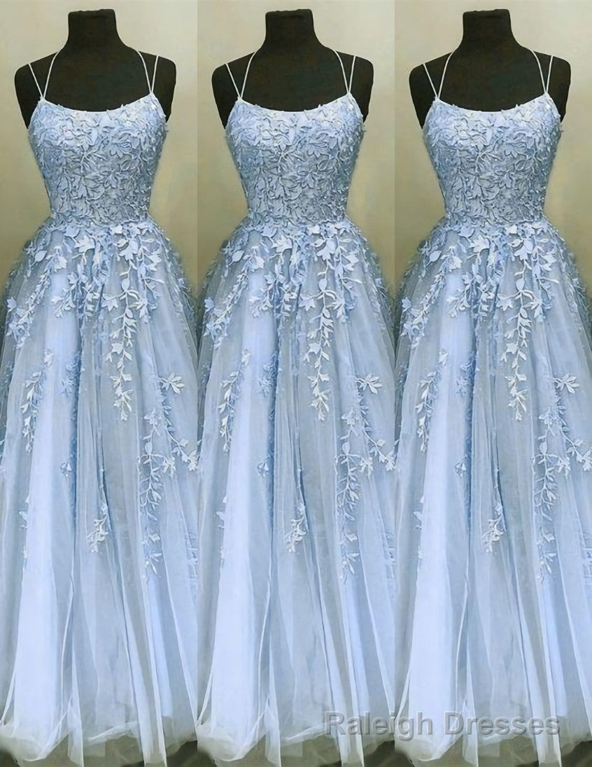 Baby Blue Prom dress,Long Tulle Formal Dress Party Gown,Graduation Dre