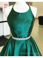 Backless Dark Green Short Prom Dress Short Dark Green Prom Homecoming Dress