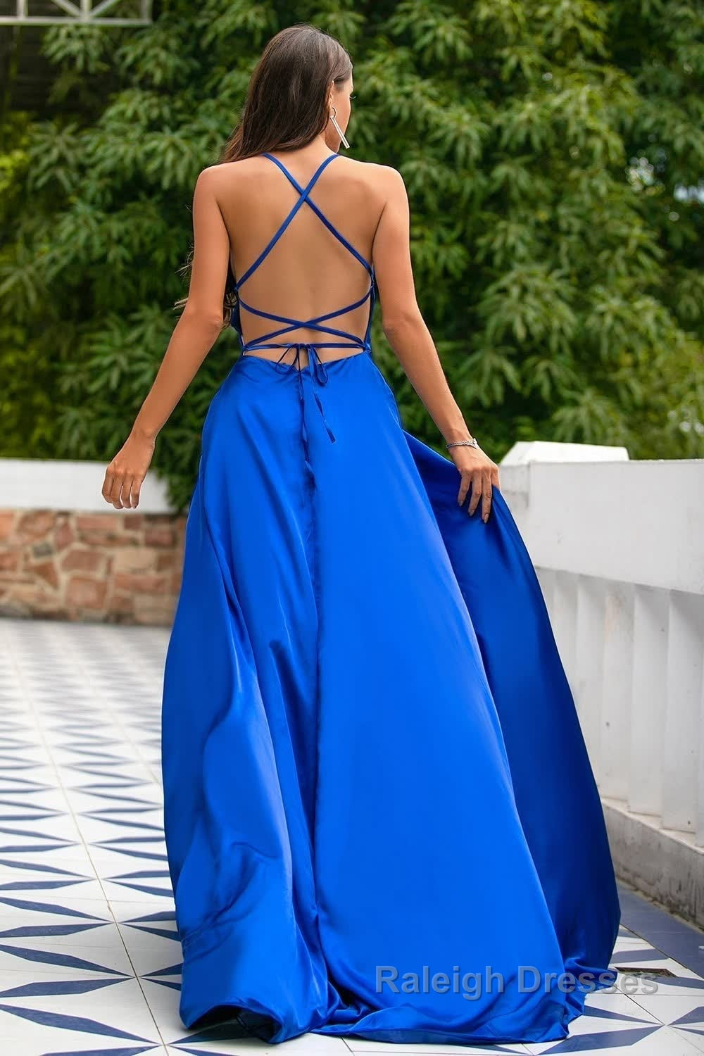 Backless Satin Prom Dress Secondary image