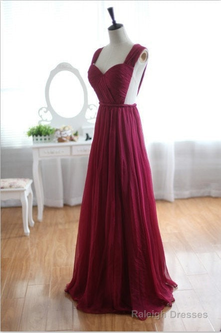 Backless Wine Red/Burgundy Chiffon Prom Dresses/Bridesmaid Dresses Secondary image