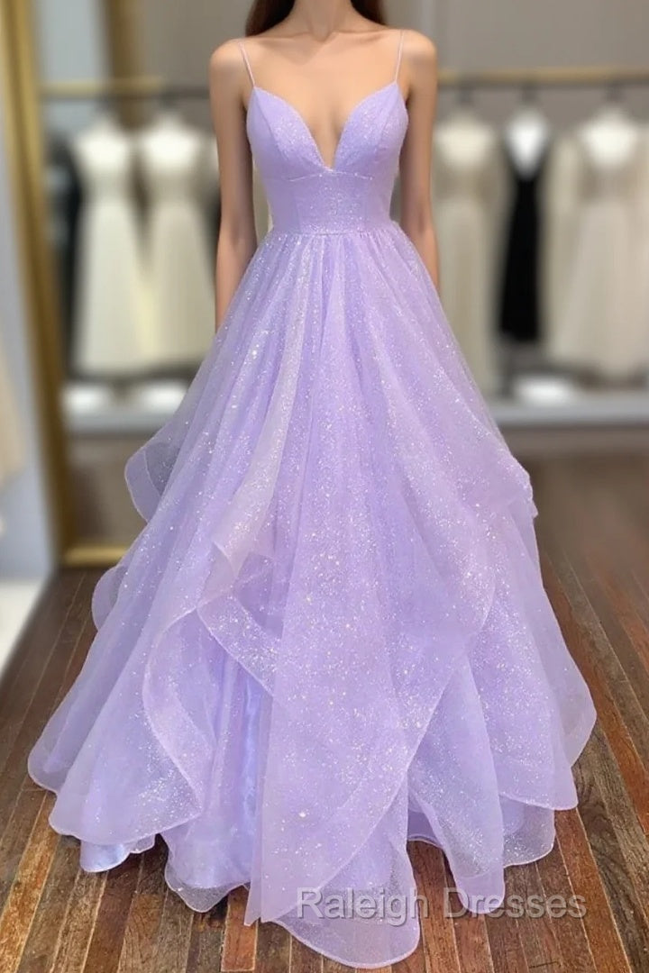 Ball Gown A-Line Prom Dresses Dress Formal Floor Length Sleeveless Tulle Backless With Pleats Ruffles Main image