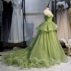 Ball Gowns Green Prom Dress Vintage Prom Dresses