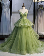 Ball Gowns Green Prom Dress Vintage Prom Dresses