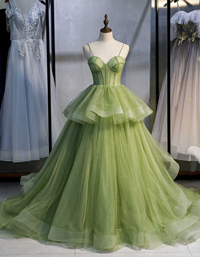 Ball Gowns Green Prom Dress Vintage Prom Dresses