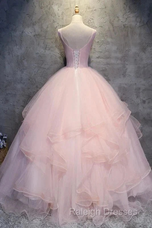 Ball Gown Long Prom Dress Flowers Gorgeous Quinceanera Dresses With Flowers Secondary image
